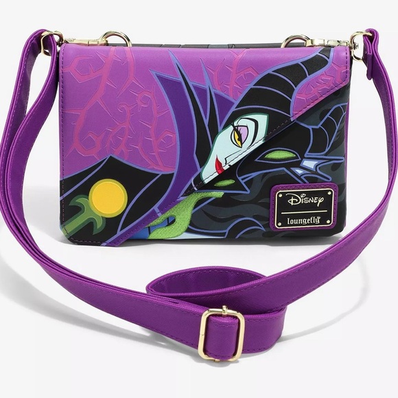 Loungefly Handbags - 24HR DROP ⬇️ Loungefly Maleficent Split crossbody glow bag